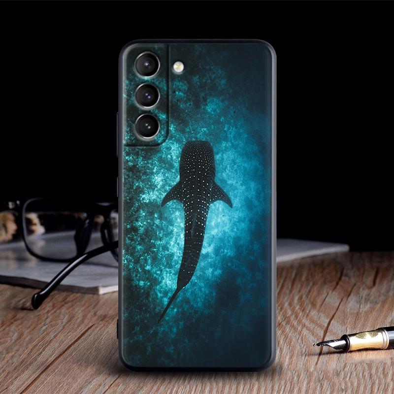 Ocean Whale Shark Swimming Case For Samsung Galaxy S24Ultra Funda S24 5G S22 S23 Ultra S20 S21 FE S10 Plus Soft Tpu Phone Cases