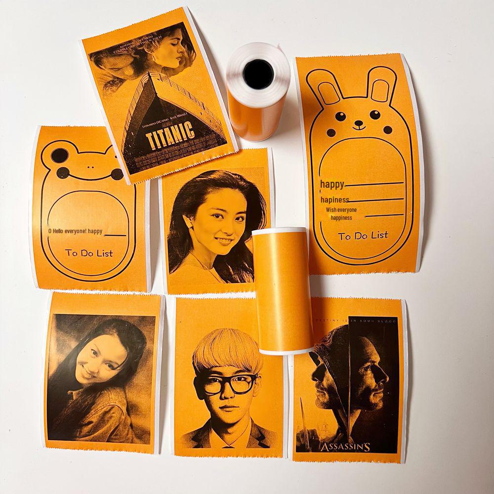 57x25 Color Self-Adhesive Sticker Labels for Children's Camera with Thermal Printing