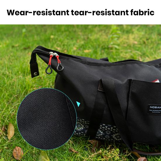 35L Camping Storage Bag with Pockets Large Capacity Waterproof Wear Resistant Cookware Picnic Camping Tote Bag Handbag