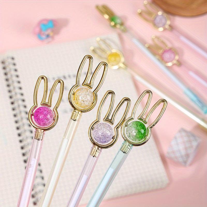 Back to school season 2pcs 0.5mm color rabbit styling neutral pen cartoon cute styling pen gift pen black signature pen creative stationery