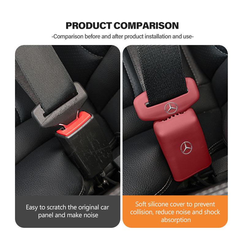 For Mercedes Benz Car Seat Belt Buckle Cover Anti-Scratch Protector Clip Car Accessories Interior C180 C300 W124 W176 W177 C200 QLL1