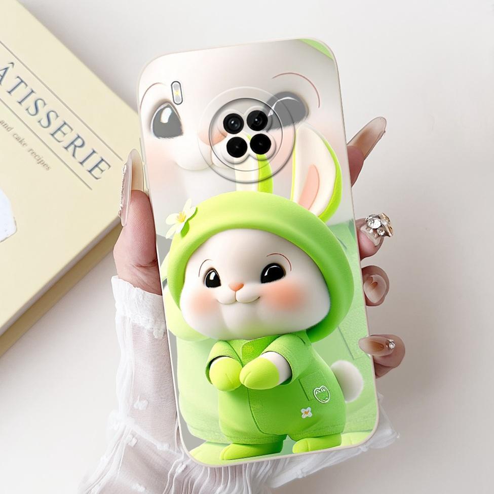 For Huawei Y9a Case Fashion Cute Cartoon Luxury Flowers Silicone Back Cover For Huawei Y9a Phone Case Shockproof Bumper FRL-L22