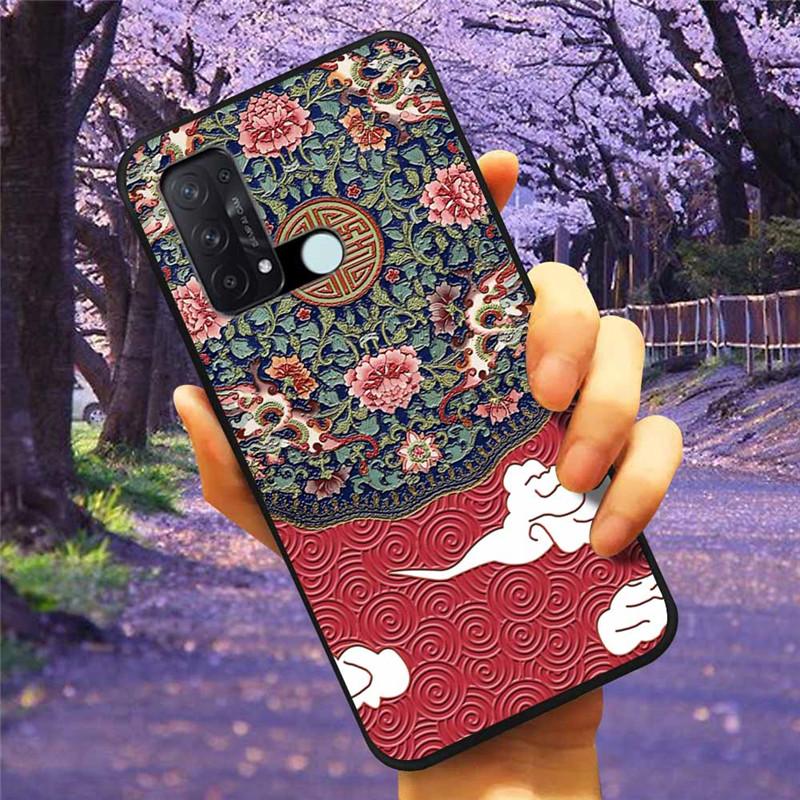 For OPPO Reno 5A 3A 7A Case 3D Relief Cartoon Silicone Back Cover for Oppo Reno7 A Reno3A Reno5A Cases Emboss Soft Cute A54 5G