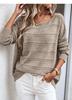2026 Autumn/Winter Women's European Style Loose Knit Hollow Sweater - Round Neck, Long Sleeve, Casual Pullover