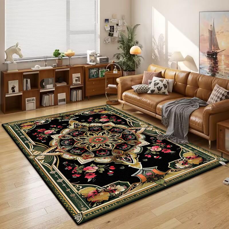 Vintage Persischer Luxus Teppich für Wohnzimmer Dekoration Teppiche Große Fläche Schlafzimmer Waschbarer Teppich Rutschfest Sofa Couchtisch Matte