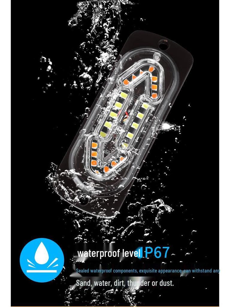 DXZ Ultra-thin 20 LED Truck Side Marker Strobe Lights, DC12-24V Warning Signal Flashing Lights