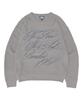 VIDEO JOCKEY Wing Knit Sweater [Charcoal]