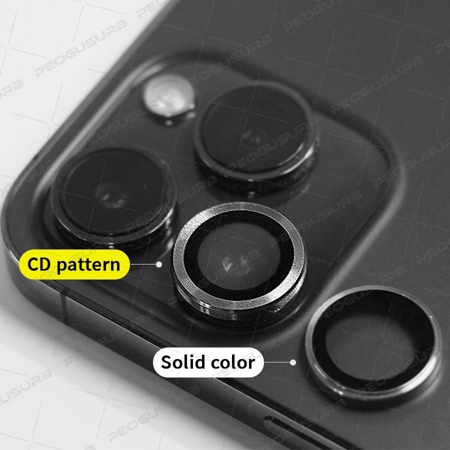1Set Camera Lens Protector Metal Ring For iPhone 16 15 14 13 12 11 Pro Max 16 Plus 13 12 mini Full Cover Camera Tempered Glass Protective film