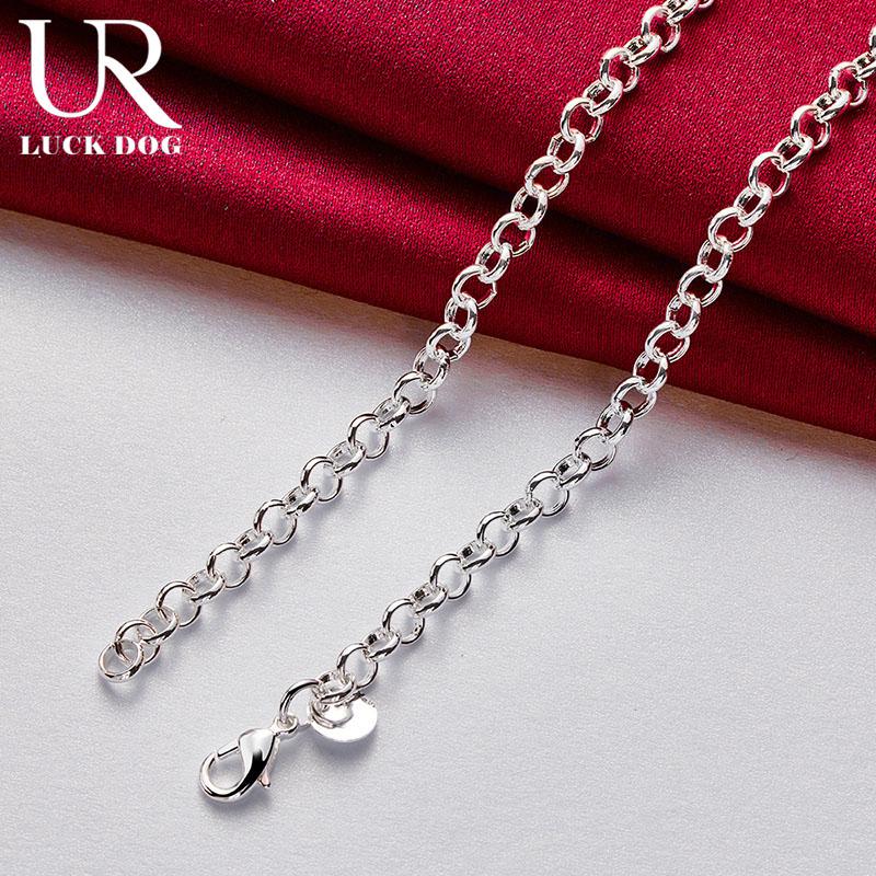 925 Sterling Silver Threaded Necklace Fashionable Wedding Jewelry