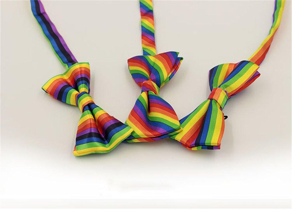Bow tie, unisex, rainbow, colorful, single, for weddings, graduations, chorus.