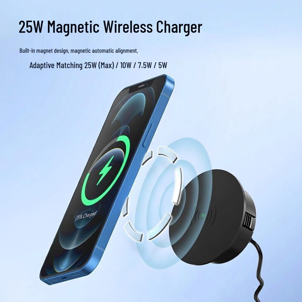 25W Magnetic Hidden Desktop Wireless Charger