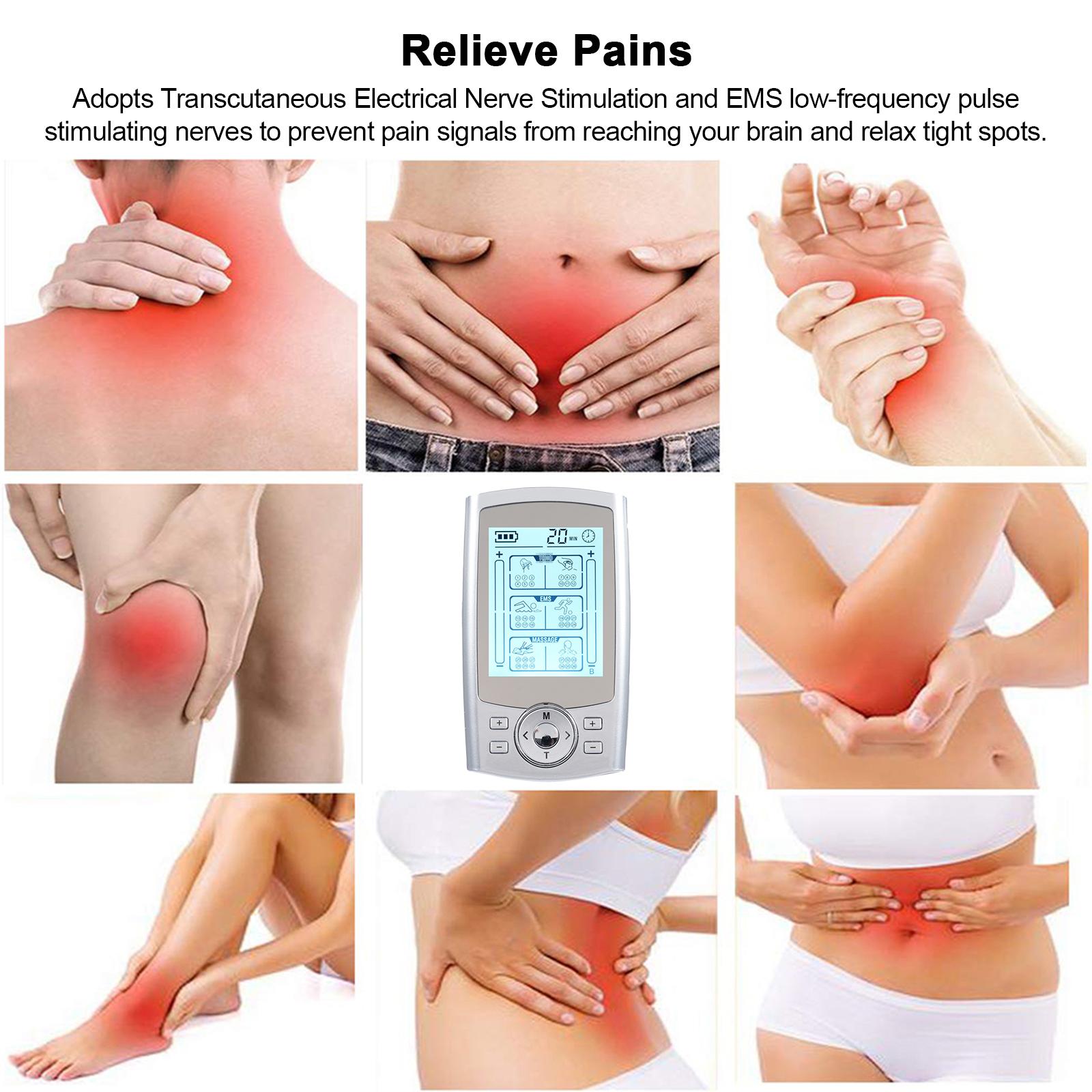 Электрический стимулятор мышц с 2 каналами, 36 режимами и 20 уровнями интенсивности   Импульсный стимулятор мышц