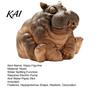 Hippo Fountain Decor Water Spitting Hippopotamus Figurine, Realistic Resin Statue, Animal Weather Resistant Ornament Sculpture for Garden Pond