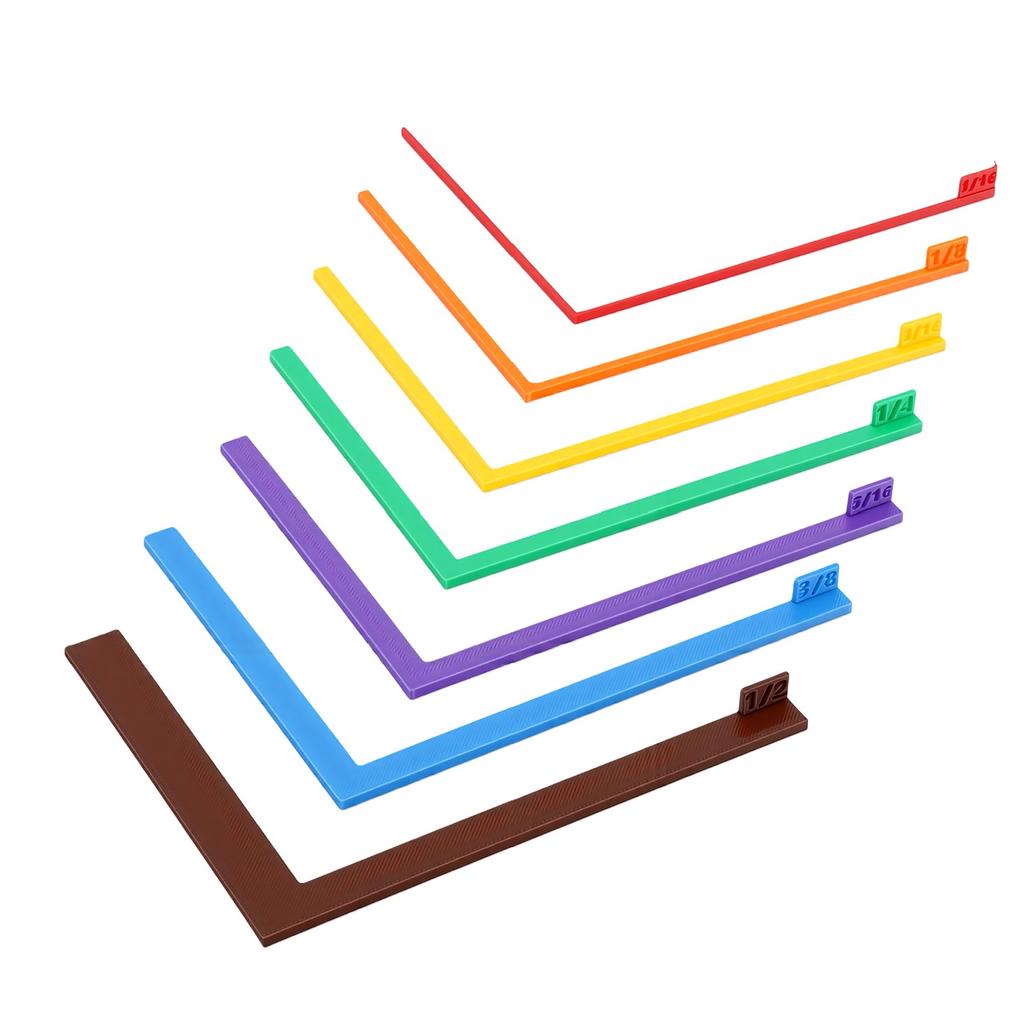 7pcs Paper Crafting Alignment Guides Color Coded Scrapbook Alignment Guides Tools with Storage Case for Card Making DIY