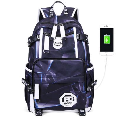 Schulrucksack mit großem Fassungsvermögen für College-Männer, Teenager, Jungen, USB-Aufladung, wasserabweisend, Laptop, Schultasche, neu