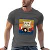Easily Distracted By Cats And Cameras Vintage Tshirt Fashion Letter Print Tshirt