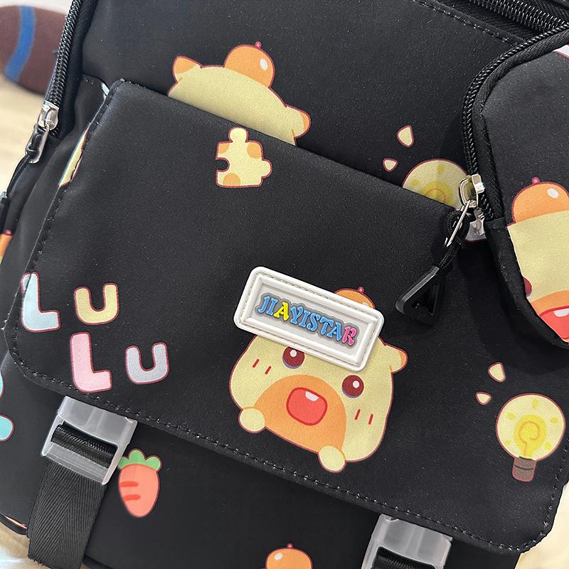 Cartoon Print Student Schoolbag Women's Backpack Large Capacity Backpack