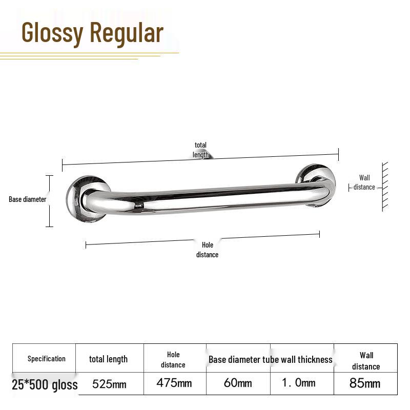 

Нескользящий безопасный поручень из нержавеющей стали для ванных комнат пожилых и инвалидов