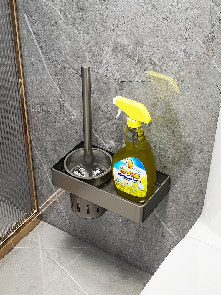 Nástěnná sada držáku na WC štětku pro efektivní čištění