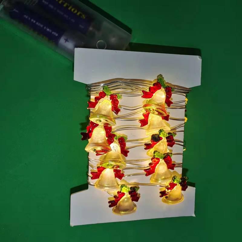 LED Christmas String Lights - Santa, Candy Cane & Snowman Designs with Battery Box, Copper Wire Decoration