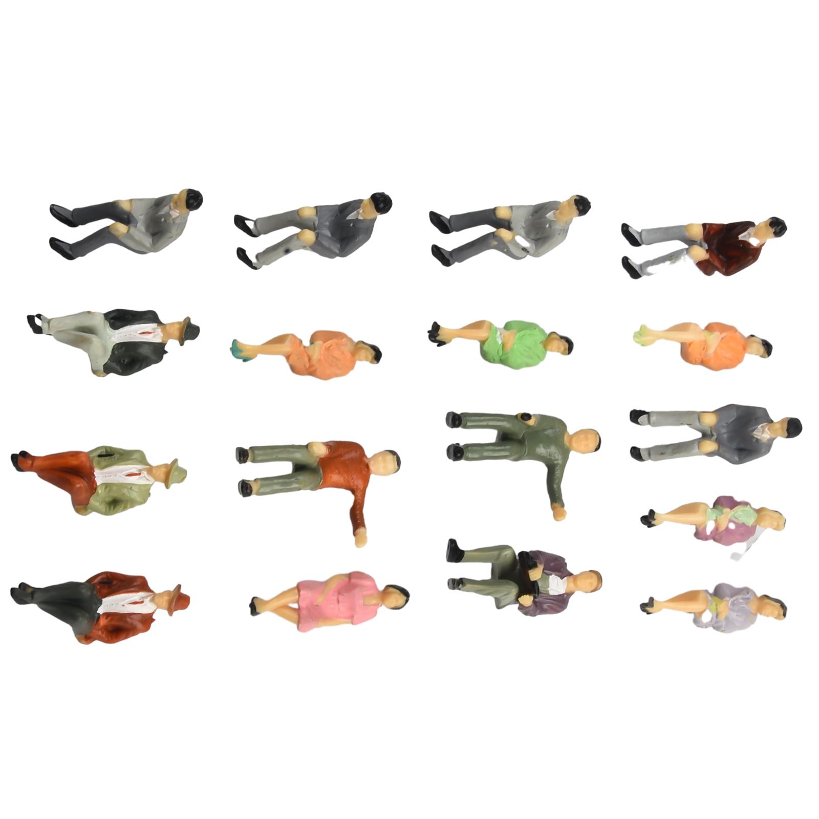 50-pcs Sitting Figures Scale 1:32 Model Figures People Track 1 Painted For DIY Landscapes For Railway And Building Layout China Mainland