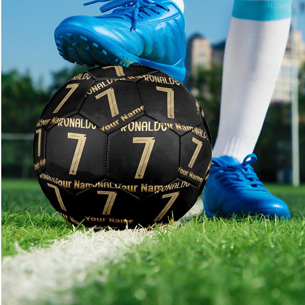 Cristiano Ronaldo Taglia Moda 5 Pallone da Calcio Resistente all'Usura Antiscivolo per Allenamento Sportivo Uso Ricreativo