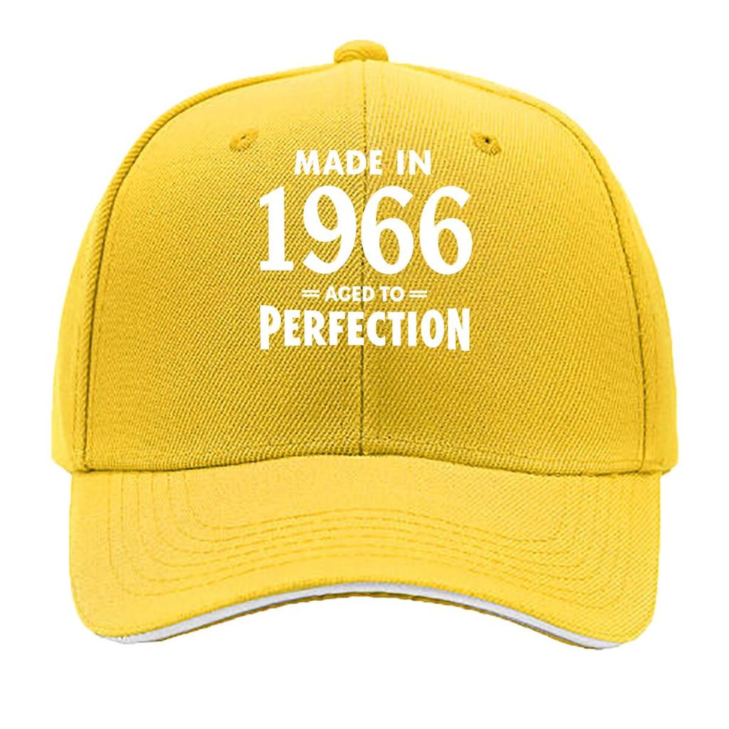 One MADE IN  AGED to PERFECTION Lightweight Printed Available as a Couples Set in Multiple C Sandwich Baseball Cap