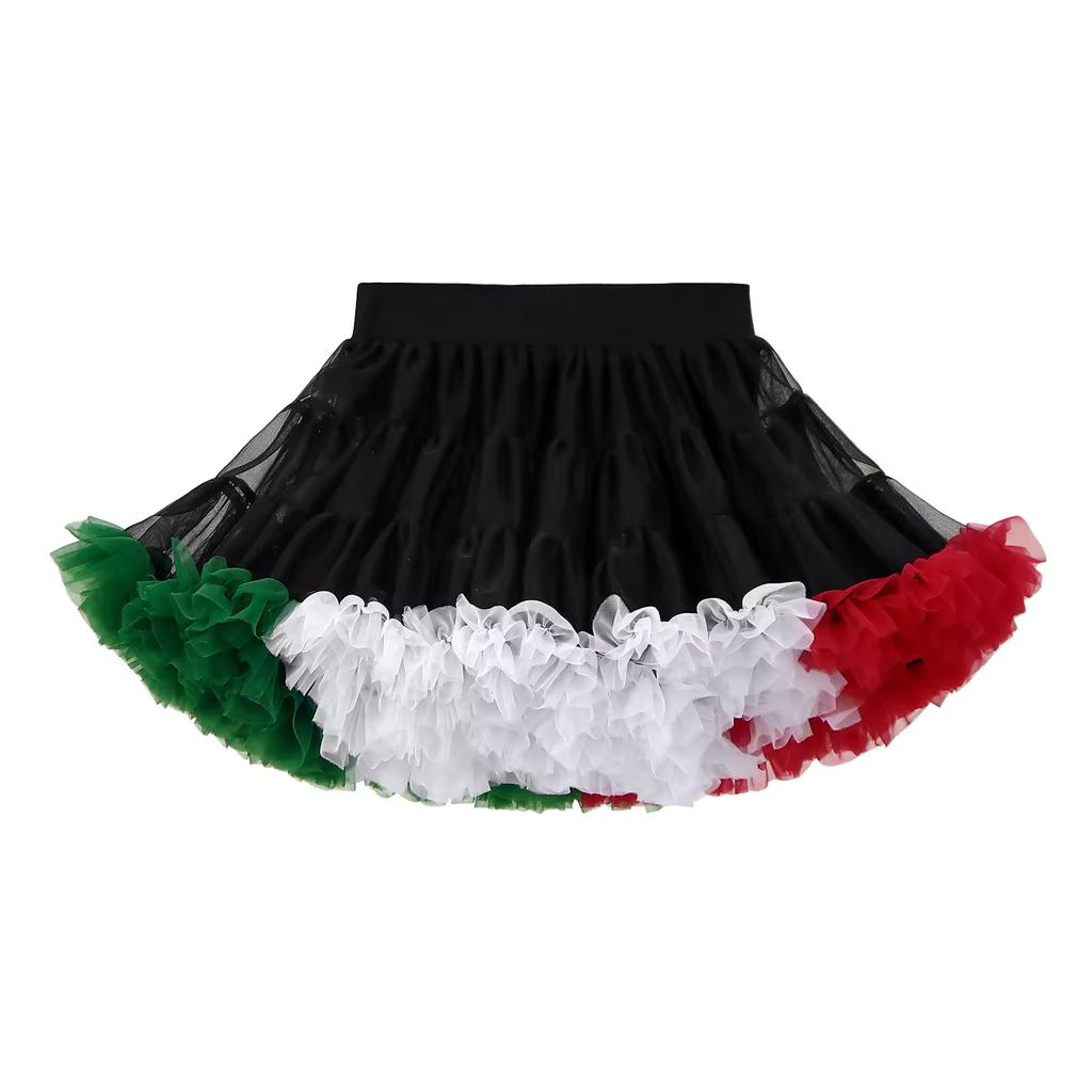Lace Skirt Girls Fluffy Chiffon Pettiskirt Solid Colors Tutu Skirts Girl Dance Skirt Christmas Tulle Petticoat Tulle