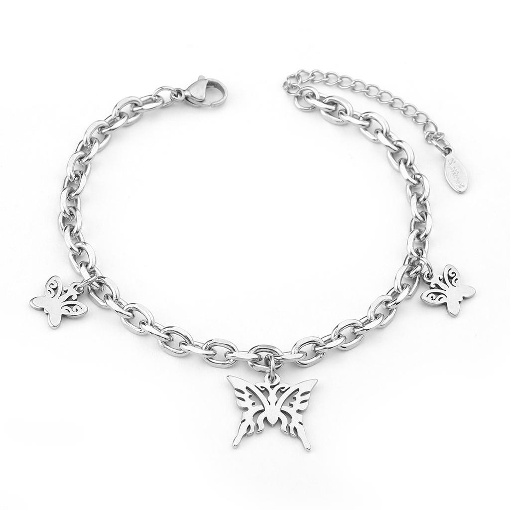 European and American simple personalized bell double-layer titanium steel bracelet spot men and women couple jewelry women's trend fashion jewelry