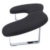 Nail Arm Rest for Nail Tech Detachable U Shape Soft PU Folding Manicure Hand Rest for Salon Home Black