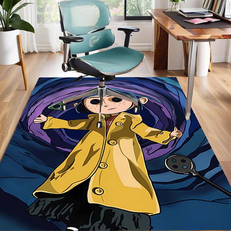 1pc C-Coraline (5) Design Area Rug - Non-Slip, Soft & Cozy Floor Mat for Living Room, Bedroom, Office - Indoor/Outdoor Decorative Carpet