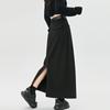 Woolen Skirt for Women Autumn Winter High-waist Slim Fit Straight Hip-hugging Long Skirt Vintage Clothing Y2k Japanese Style