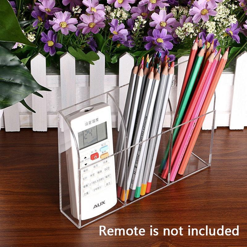 TV Remote Control Holder Wall Hanging Mount Acrylic Organizer Acrylic Stand Box Storage Home Organizer