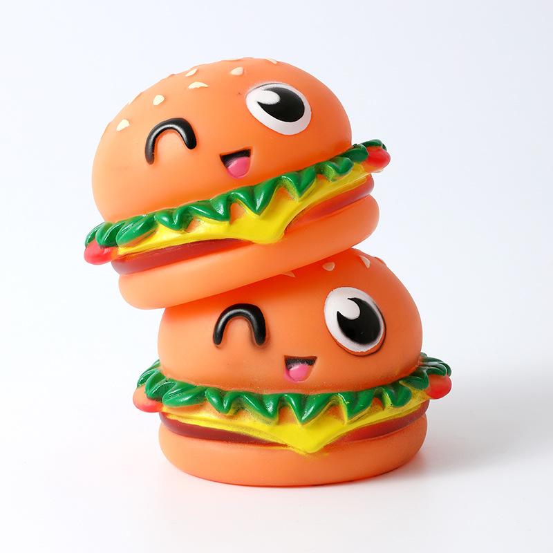 Vinyl Vocal Expression Burger Dog Toy Dog Training Pet Toy