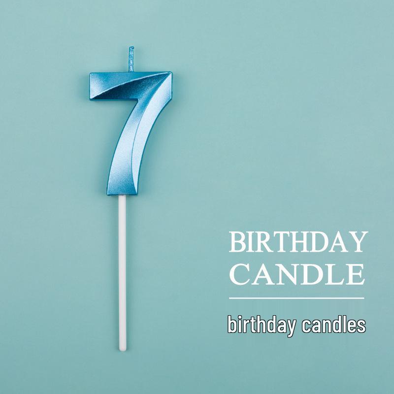 Gold and Silver Number Candles for Birthday Cakes - Pink Exquisite Design