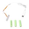 1M/2M USB-betrieben 6V Ausgang Konverterkabel zum Ersetzen von 4 Stück 1,5V 2A Batterien Netzteil-Adapter Nicht erforderlich Bohren