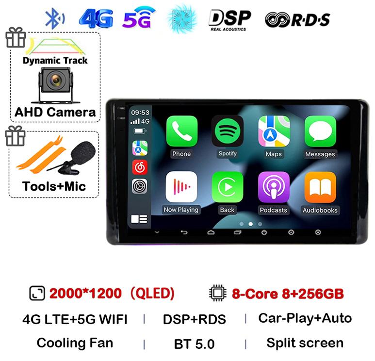 Android 14 CarPlay Auto WIFI+4G Car Radio For Toyota Raize 2020 2021 2022 Multimedia Video Player Stereo DSP GPS 360 Camera QLED
