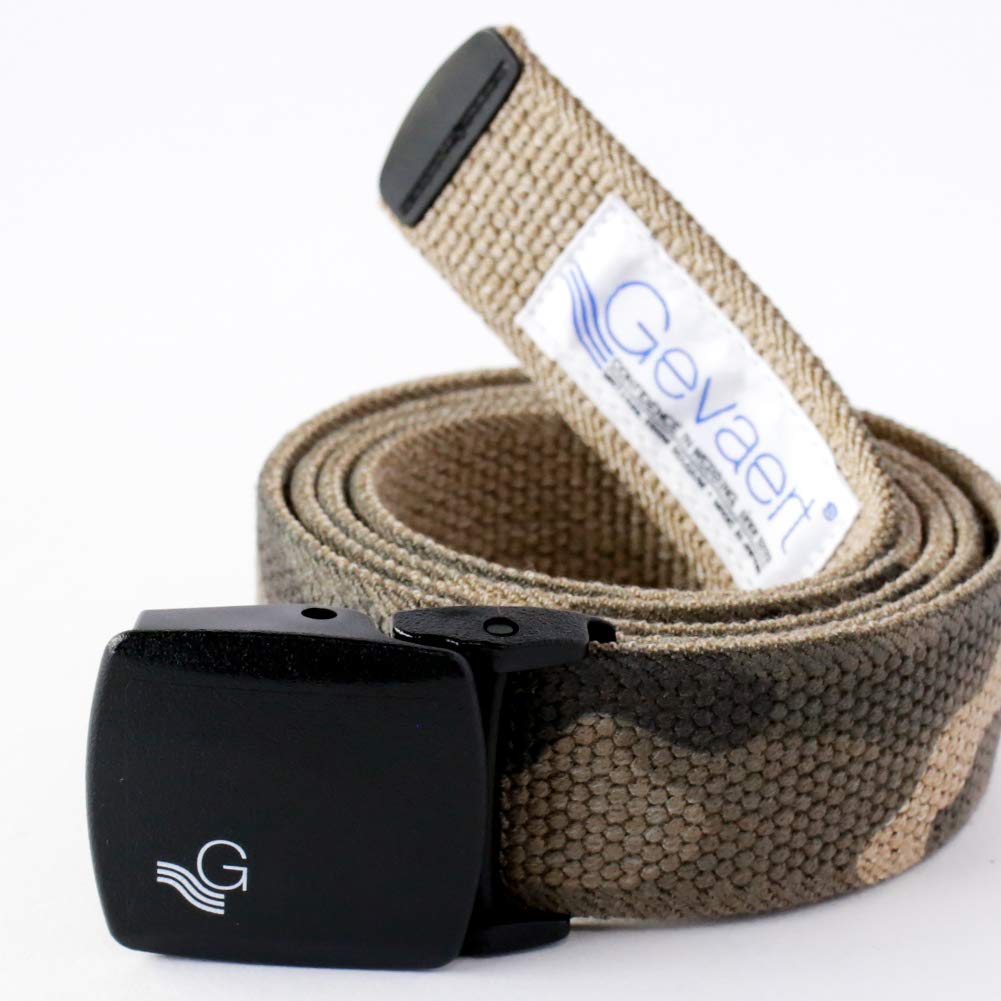 Black Buckle Made In Stretchable Fabric Solid Camouflage Beige [Gevalt] Belt, Japan, Belt, Color, Men's & Women's,