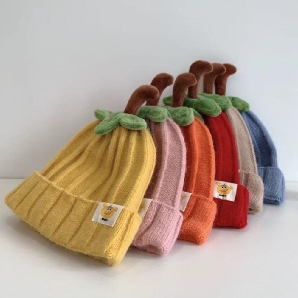 Cartoon-Design Baby-Strickmütze Weiche Kleinkindmütze Neue Kürbis-Kleinkind-Mütze Neugeborenes Baby