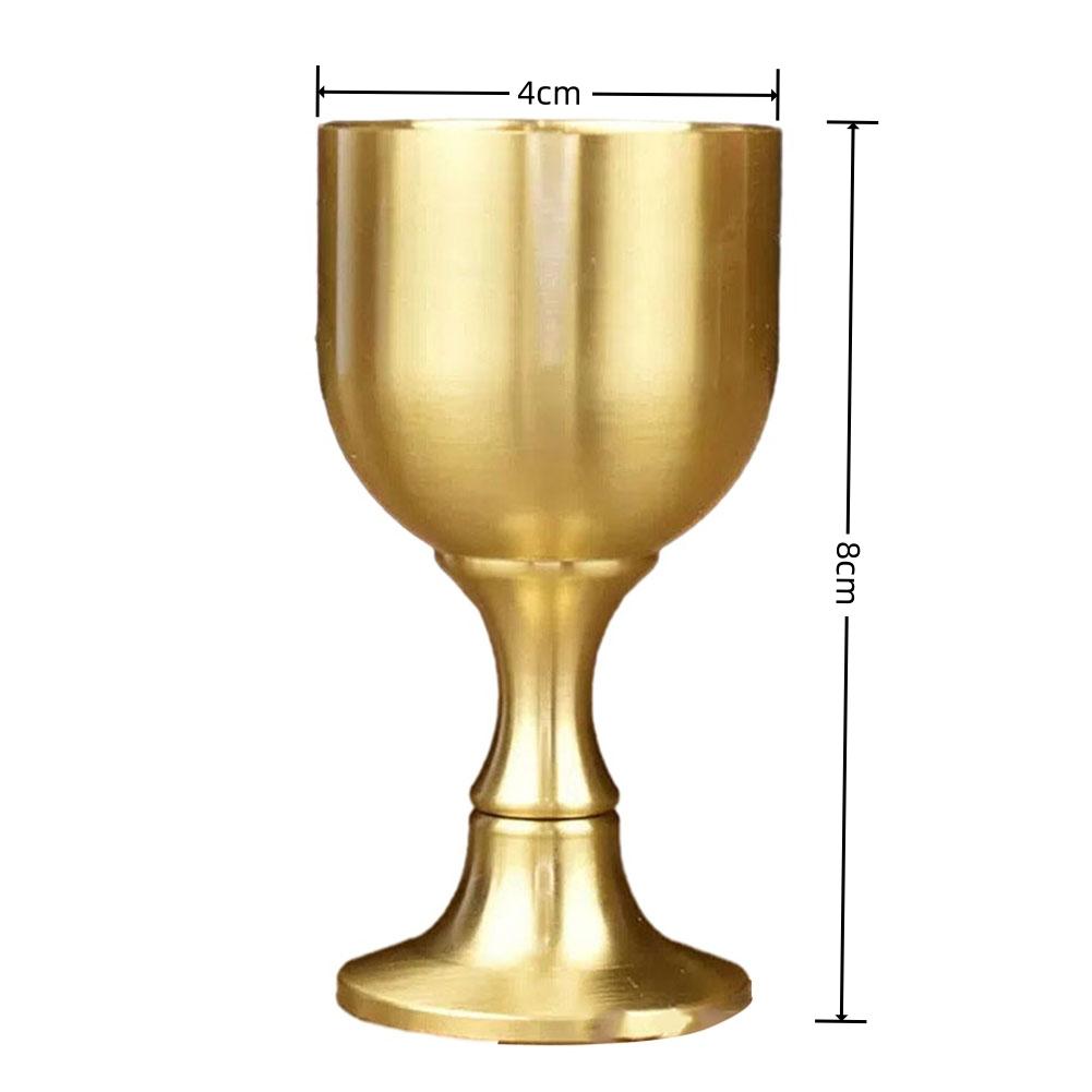 1 Stück Vintage Messing Weinglas Trinklikör Tumbler Tasse Becher Für Party Bar 15ml 30ml Unzerbrechliches Metall Hohes Glas Bar Weinbecher