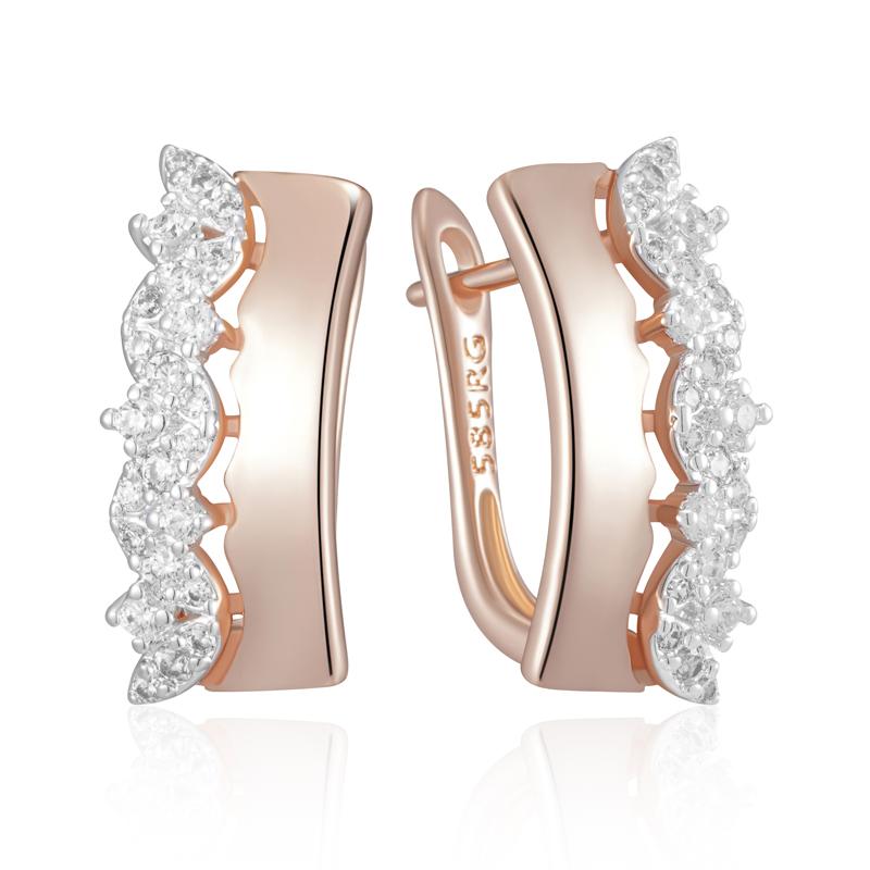 

Полностью блестящие серьги-подвески в виде лепестков из натурального циркона для женщин, уникальный микс цветов розового золота, лучшая свадебная бижутерия