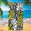 Tropical Hibiscus Flower Swirl Background Large Beach Towel Quick Dry Soft Towel For Outdoor Beach Camping Decor