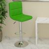 Bar Stool Green Faux Leather