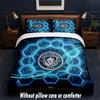 Manchester City Design Bed Bedding Set 1 Duvet Cover + 2 Pillowcases Soft Breathable Household Bed Linens