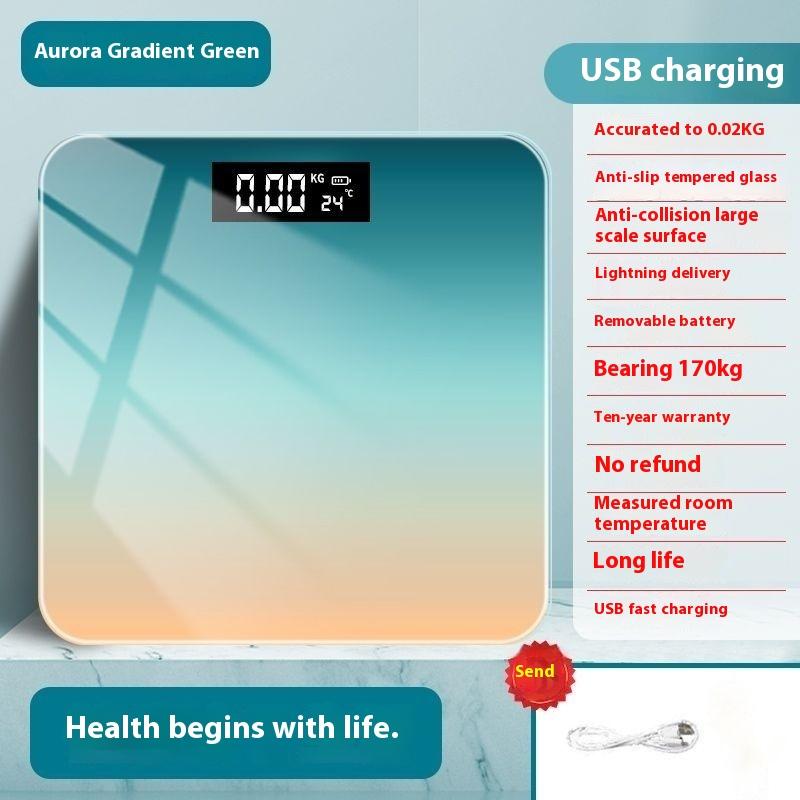 Household charging scale body fat scale adult gradient body scale precision health scale electronic scale