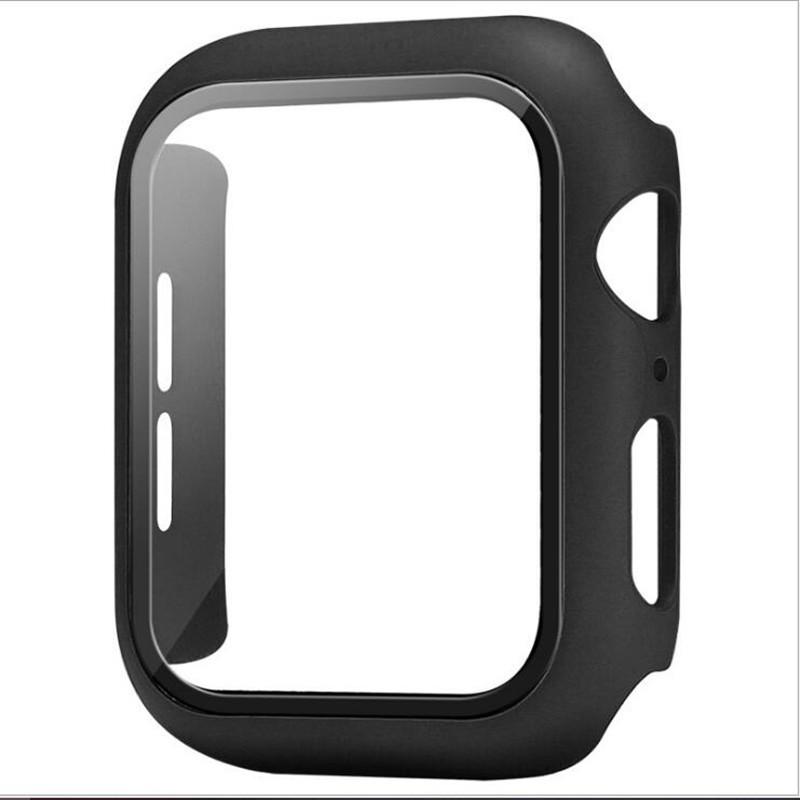 Чехол Full Cover 38-45 мм Защитное стекло для Apple Watch Series Ultra 7 6 5 4 S Black, 49 mm