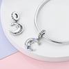 Compatible With Authentic Bracelets copper Plated Cat Moon Shape Stars Love Charm Bead Charms Pendants Ideal For Women Jewellery Making Gift