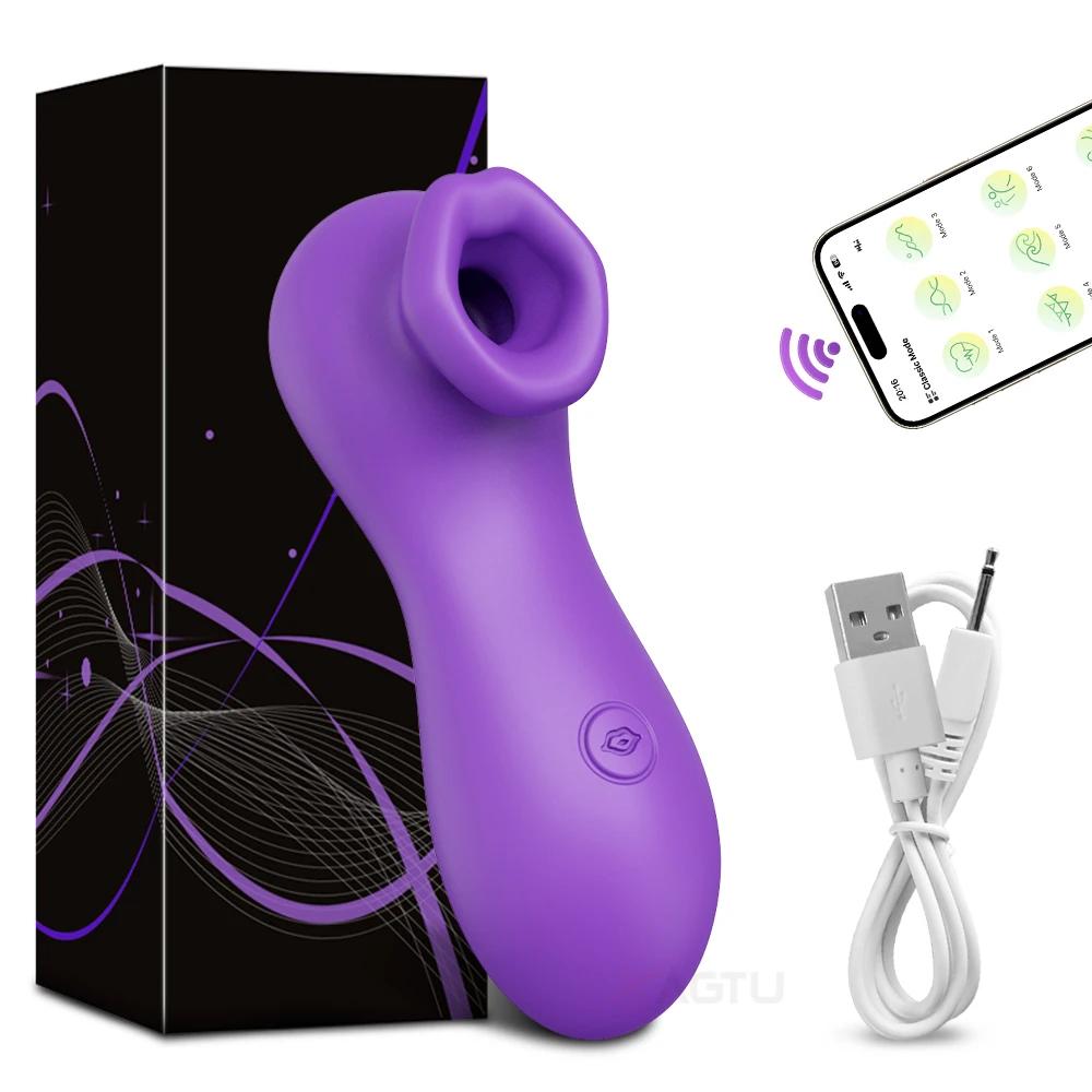 Sucker Clitoris Vibrator APP Control Vacuum Sucking Clit Stimulator Female Oral Nipple Sex Toys for Women Masturbator Product