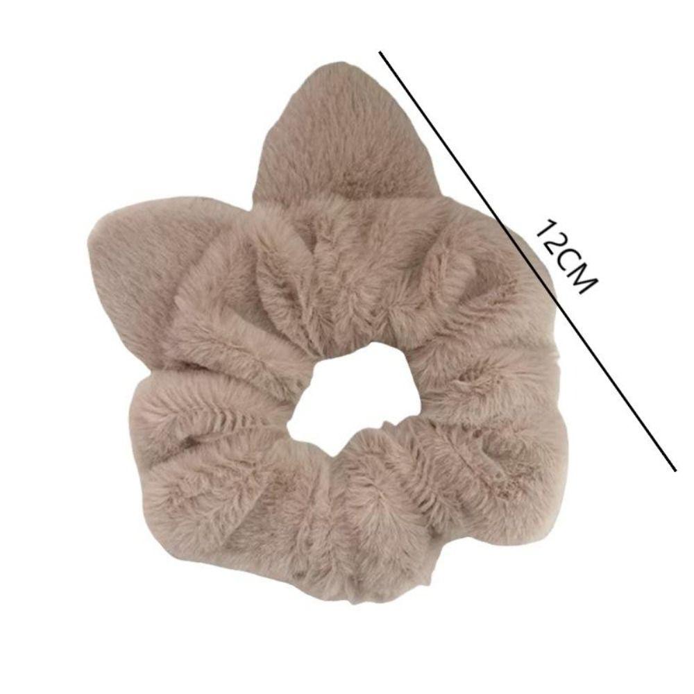 Plush Rubber Band Cat Ear Shaped Hair Band Cute Hair Tie