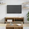 TV Cabinet Rustic Oak Finish 100 x 36.5 x 30.5 cm
